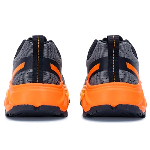 Wide Trail Running Shoes for Mens - FALKON 1.0 Waterproof Hiking Sneakers Wide Width for Outdoor with Jet-Holes Sole4