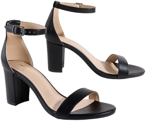 Ankis Sandaletten Damen mit Hohem Blockabsatz, Sandaletten Damen mit Absatz | Sandalen Absatz Damen