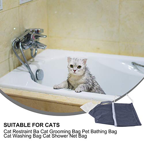 Saco de lavagem para gatos, artefato de banho para gatos, sacola fixa para gatos e cães, sacola de b