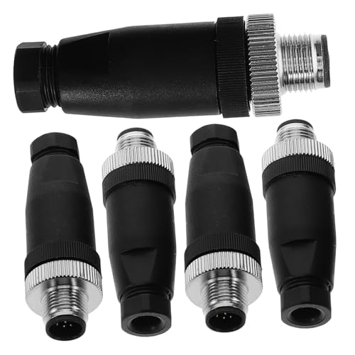 BRIGHTFUFU Aeronautical Standard 5 Pack Industrial Connectors Cable Assembly 8 Pin Male Connector Socket