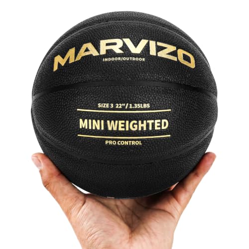 MARVIZO Elite Size 3 Mini Weighted Basketball Training Equipment, 1.35LBS