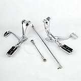 [Materiales de alta calidad]: Nuestros pedales de motocicleta están hechos de materiales de aleación de aluminio de alta calidad, que han sido procesados ​​por el último mecanizado CNC y galvanoplastia, y tienen una vida útil muy larga.