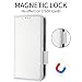 bojioderf Compatible with Samsung Galaxy S22 Ultra 5G Case,Compatible with Samsung Galaxy S22 Ultra 5G SM-S908B Card Holder Flip Kickstand Magnetic Closure Cover White