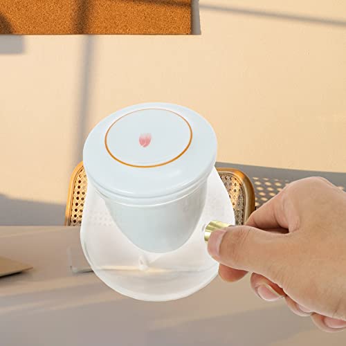 Angoily Tetera de Cristal con Filtro de Línea Tetera de Vidrio con Mango de Madera Mercancías del Té Mini- Oficina para… - Imagen 8