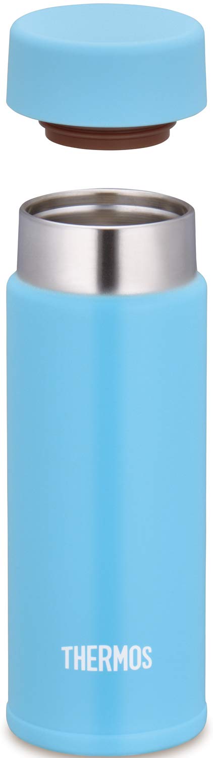 Thermos Botella de agua, taza de bolsillo aislada al vacío, 124.2 ml (120 ml), azul claro JOJ-54.4 kg (modelo de pequeña capacidad)