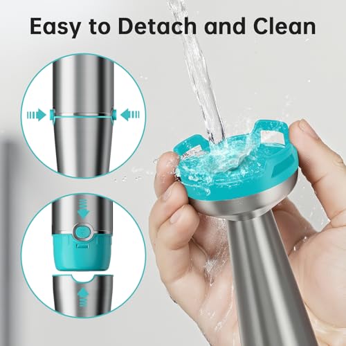 Image of Turelar Immersion Blender Handheld Corded Hand Blenders Set 1100W, Trigger Variable Speed 5 in 1 Stick Emulsifier with Chopper, Whisk and Frother for Soup, Baby Food and Smoothies, Cyan Blue