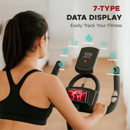 Image of Stationary Exercise Bike for Home, Indoor Cycling Bike with Silent Belt Drive, Adjustable Seat & Resistance, LCD Display, iPad Holder, 264 LBS Weight Capacity