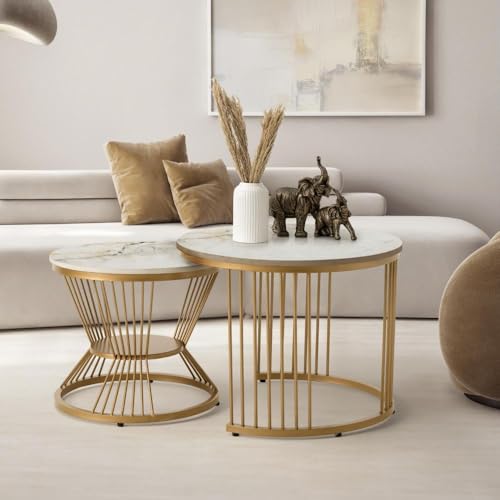 Image of Wakefit Center Table | 1 Yr Warranty | Coffee Table for Living Room Wooden, Tea Table for Living Room Wooden, Sofa Table, Free Installation from Brand, Modern Multi-Functional & Wobble-Free(Mocha)