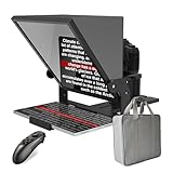 13-inch high-Definition Wide-Angle teleprompter｜High-Definition Beam Splitter Design｜Manual Height Adjustment, Compatible with a Wide Range of Devices｜with Remote Control and teleprompter apps