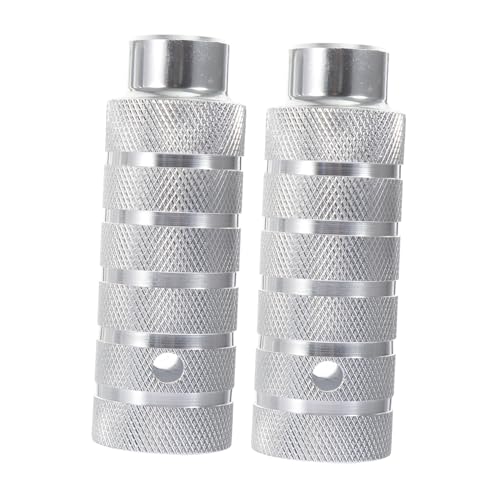 Hemoton 1Pair Sturdy Aluminum Alloy Pegs for Bikes Durable Foot Pegs for Rear Axle Skid Knurled Design Easy Installation Fits Mountain and Road Bicycles