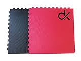Farbe: rot/schwarz Eva-Schaumstoff Matte Judomatte Turnmatte Gymnastikmatte Bodenmatte Fitnessmatte Kampfsportmatte für UFC MMA Yoga Kickboxen Karate Fitness Aerobic Judo Gymnastik Kinderzimmer 100x100x2cm rot/schwarz