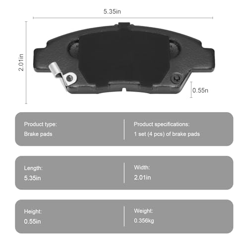 Image of D1394 Front Ceramic Brake Pads Kit Fit For Honda CR-Z 2011-2015, For Honda Fit 2009-2020