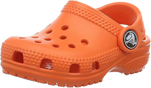 Image of Crocs Unisex-Child Classic Clog K Orange 3 UK (J3) (204536-817)
