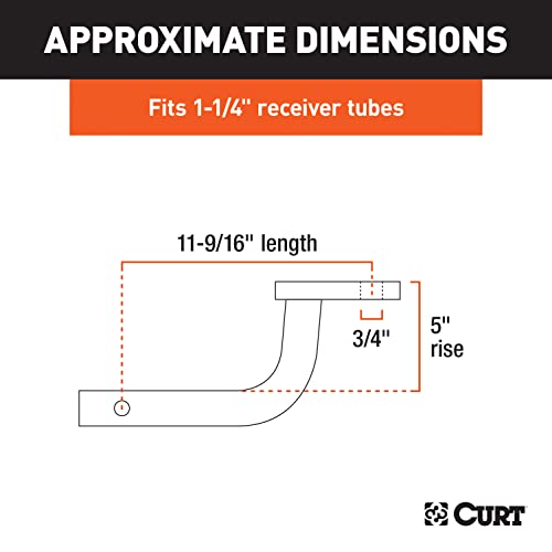 Curt 45025 Class I 1-1/4" Ball Mount by CURT - Image 2