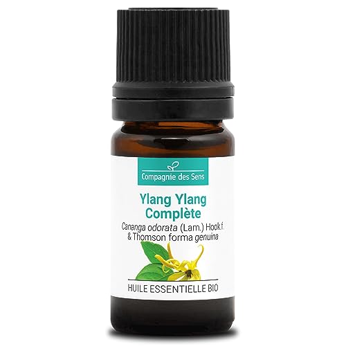 YLANG YLANG COMPLETO - 5 mL - Aceite Esencial Orgánico - 100% Puro, Natural, Quimiotipado y Certificado AB