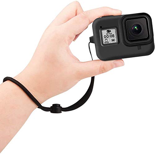 Capa de Silicone para GoPro Hero 8 Black + Cordão Ajustável Cor Preto