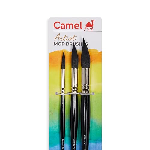 Image of Camel Artist Mop Brush Assorted Pack of 3