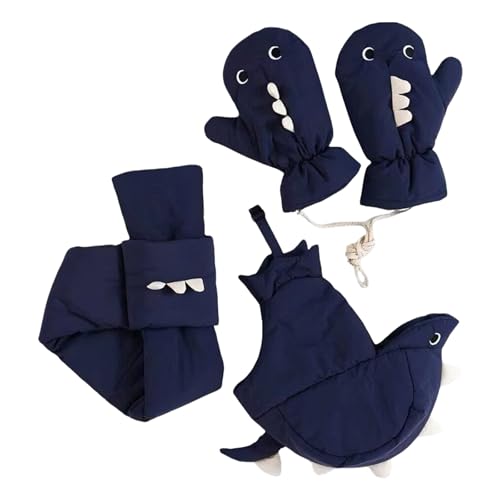 Gorro y manoplas térmicas con bufanda cómoda para niños activos