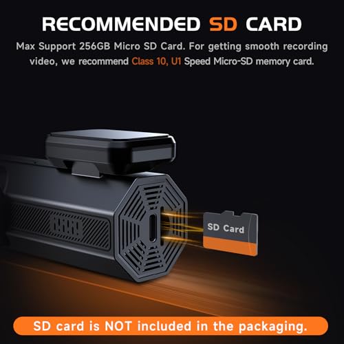 Veement Dash Cam Front 2.5K: Veement Mini Dash Cam For Cars, 1440P Car Camera With App thumb #2