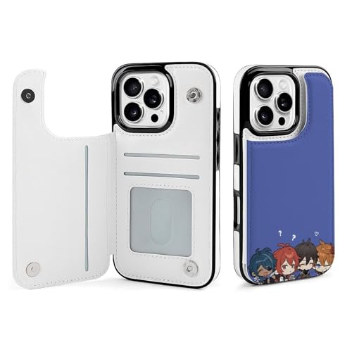 For ���_ Genshin Impact �Ή� iPhone 16pro �X�}�[�g�t�H���P�[�X �蒠�^ ����PU���U�[ ���u���X�^���h�@�\�t�� �J�[�h�X���b�g �X�g���b�v�t�� ���z�^ �}�j���A���� �J�[�h���[ ��G�肪�悢 �_�u���{���h���C�z�� YS-2