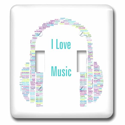 Double interrupteur à bascule musical multicolore pour studio et salon