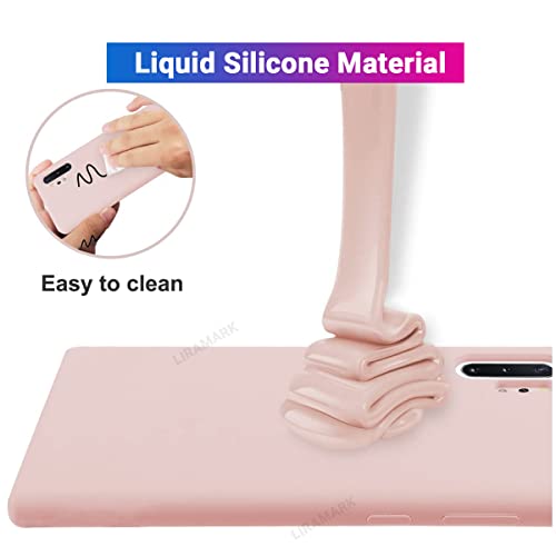 Image of LIRAMARK Liquid Silicone Soft Back Cover Case for Samsung Galaxy Note 10 Plus /Note 10+ (Pink)