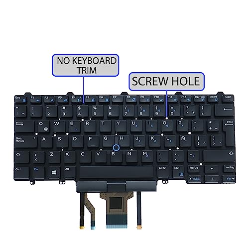 Clavier Dell Latitude E5470 E7470 espagnol rétroéclairé avec stick - 3