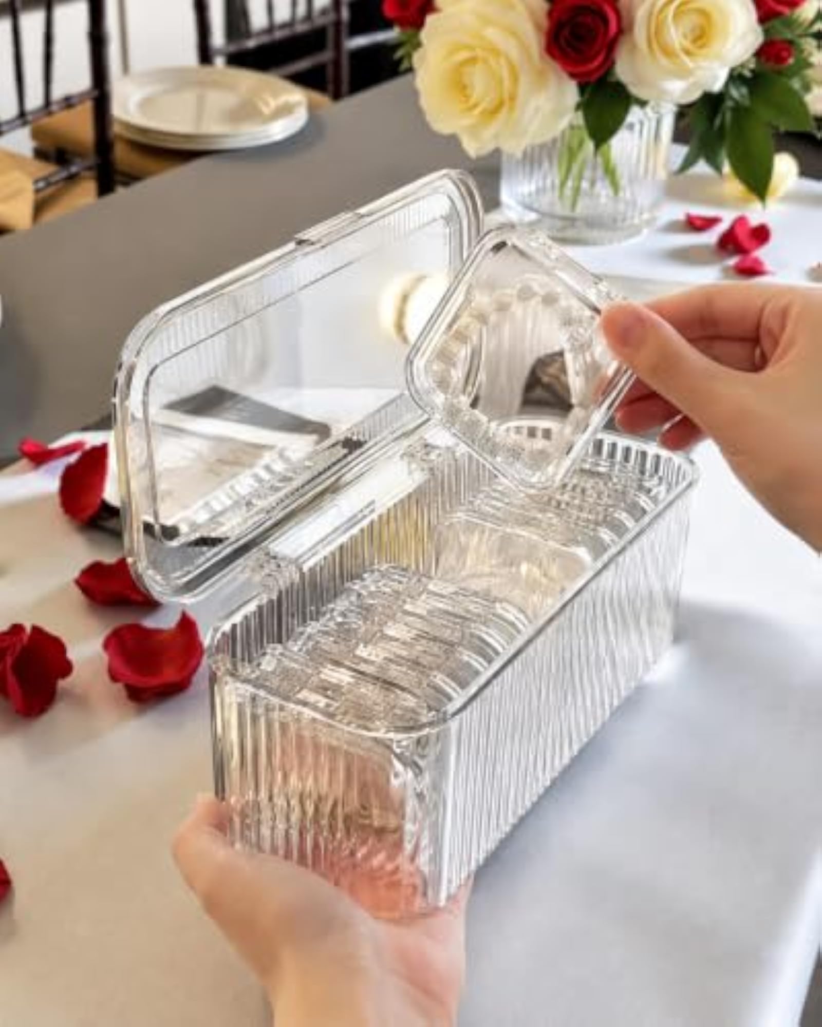 Acrylic Jewelry Organizer Box Set, Portable Storage Case