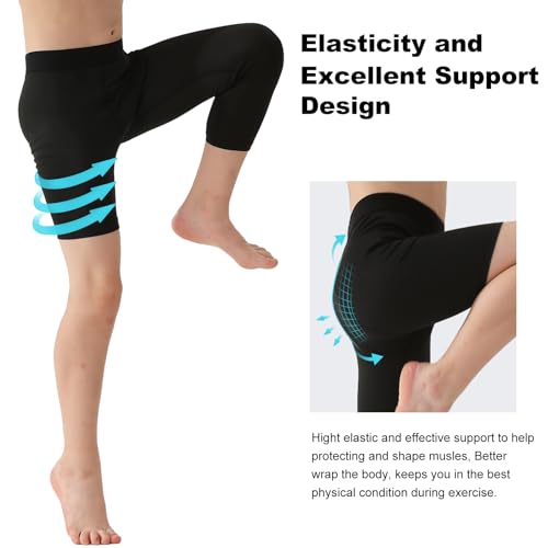 2 Pack Compression Pants Boys Youth Leggings One Leg Compression Tights for Basketball Sports Athletic Base Layer4