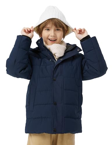 Image of wantdo Boys' Winter Coat Thick Puffer Jacket Snow Wear With Removable Hood