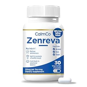 CalmCo Zenreva, Pure Saffron Extract Capsules – Boost Mood, Improve Focus, Reduce Anxiety, Support Emotional Balance & Sleep, Metabolism Booster, Non-GMO Vegan Capsules, 30 Count