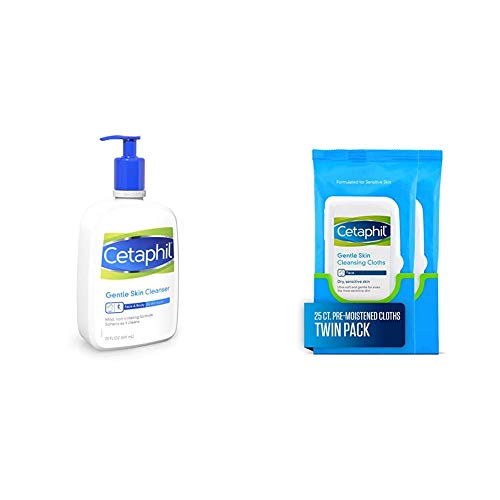 Cetaphil Gentle Skin Cleanser 20oz. and Gentle Skin Cleansing Cloths