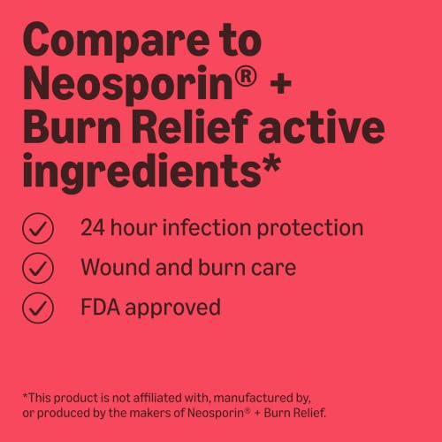 Amazon Basics First Aid Antibiotic Burn Relief, Maximum Strength Triple Antibiotic Ointment, 1 ounce (pack of 1) (Previously Amazon Basic Care) - image 3