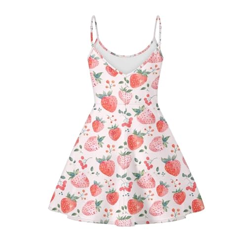Image of Cozeyat Women Girls Summer Sleeveless Dress Casual Swing Beach Cover Up Knee Length Dresses,Large Size XS-4XL
