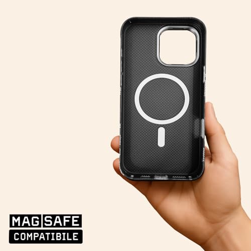 Image of AIBEX Aramid Fiber Mag-Saf Case Compatible for iPhone 16 Pro Max | Slim Protective Back Cover with Built-in Magnets | Wireless Charging Support | Camera Ring Stand | Shockproof with Air Guard Corners