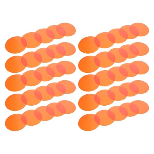 Ipetboom 50 Láminas de Filtro de Gel Naranja para Iluminación Led, Material Pet, Fácil Reemplazo, Adecuado para Estudio Fotográfico y Ambiente Cálido