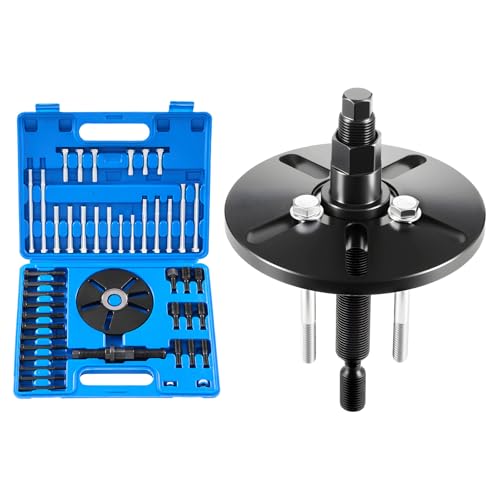 Image of VEVOR Harmonic Balancer Puller Removal & Install Tool Kit, All-Steel Harmonic Balancer Installer Set Tool Kit for Removing and Installing of Balancers, Flywheels, Crankshaft Pulleys, Steering Wheels