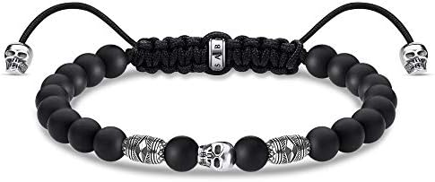 Thomas Sabo Braccialetto Unisex Sterlina Obsidian A1942 704 11 L17