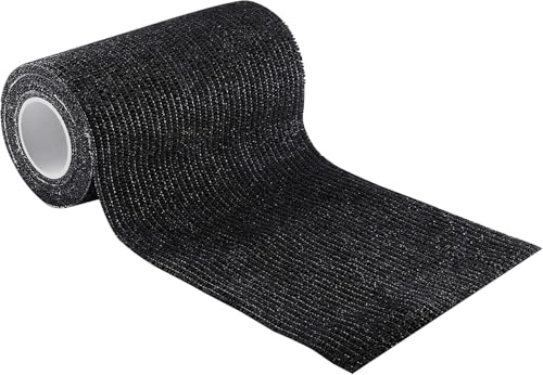 Image of A-Tape Breathable Self Adhesive Cohesive Bandage for Humans & Pets (Dogs, Cats, Birds) -Sports, Wrap, Athletic, Non Woven First Aid Medical, Wrist, Swelling (10 cm X 4.5 mtr) (Pack Of 2, Black)