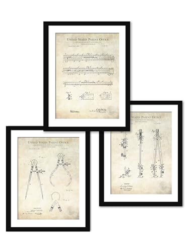 Slide Rule, Calipers & Compass Patent Print