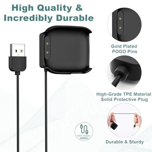 Image of Compatible with Cosmo Jr Track 5 Charger Portable Magnetic Charging Stand | (Not for Cosmo JrTrack 4 3 2 1 SE)Replacement USB Charging Dock Cable Cord Accessories for Jrtrack 5 Kids Smart Watch-Black