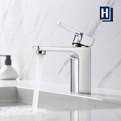 Homelody Bathroom Tap Square Basin Mixer Tap for Bathroom Mixer Tap Chrome Cover