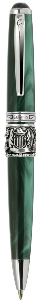 Curtis Australia U.S. Army Dreamwriter Ballpoint Pen, Green with White Bronze (40047805-14)