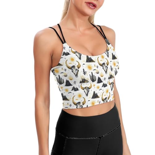 Soutien-gorge de sport avec rembourrage et camisole de yoga intégrée femme