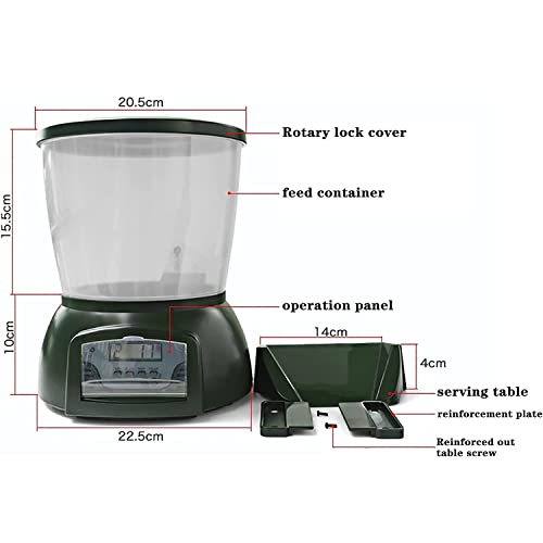 Mangiatoia automatica per pesci con display LCD e timer, sistema di alimentazione programmabile per acquari e pesci da laghetto