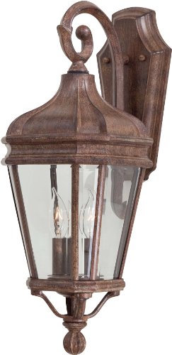 The Great Outdoors 8691-61 Harrison Wall Sconce, 2-Light, 120 Total Watts, 7.5-in H x 21-in W, Vintage Rust -  Minka Lighting LLC.