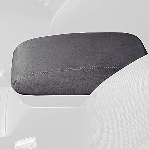 RedlineGoods armrest Cover Compatible with Scion tC 2004-10. Tailor Made - not Universal. Genuine top-Grade Italian Black Suede (Alcantara) with Red Thread