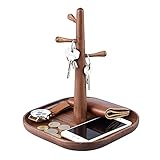 “Generic” C-Joy Wood Handmade Wooden Key Holder, Key Rack for Entryway, Wood Decorative Organizer,Jewelry Key Stand Hanging Organizer (Walnut) , CJWKS01-WN