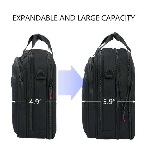 Image of VANKEAN Laptop Briefcase Fits 15.6 inch-16 inch Laptop Slim Expandable Shoulder Bag