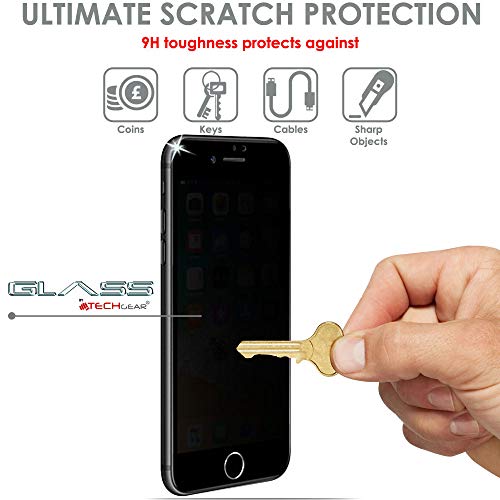 TECHGEAR [2 Pezzi Pellicola Anti Spy per iPhone 8